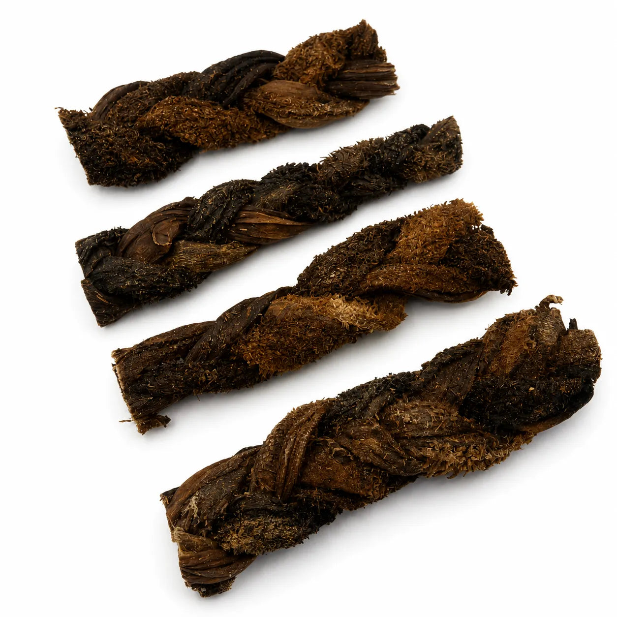 Bâton tripe buffle tressé 6"