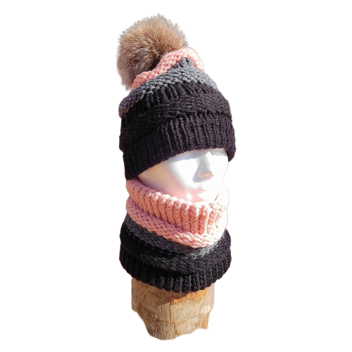 Ensemble tuque et cache-cou pour humain