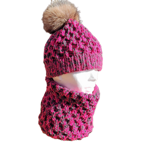 Ensemble tuque et cache-cou pour humain