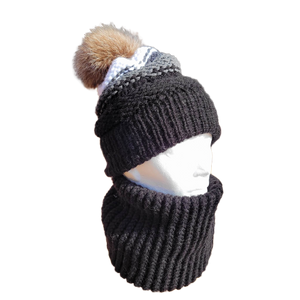 Ensemble tuque et cache-cou pour humain