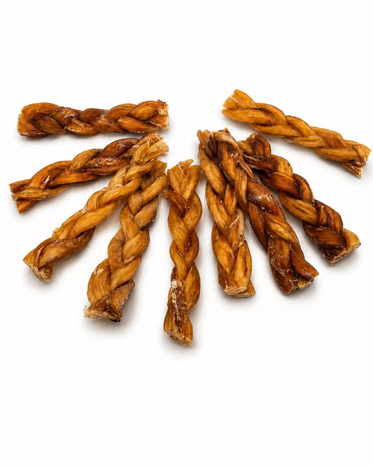 Bâton tendon buffle tressé 6"