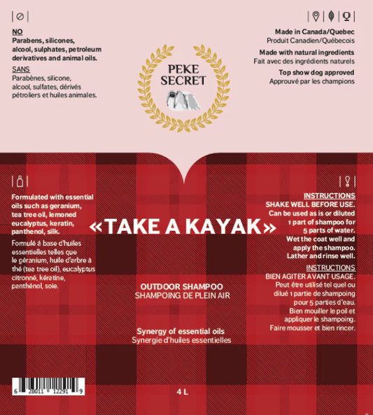 Shampoing naturel pour chien "TAKE A KAYAK" 500ml
