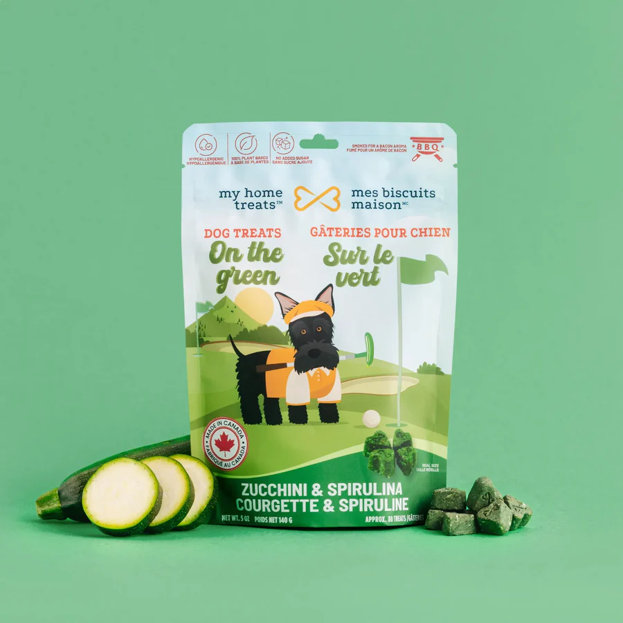 MBM Gâterie biscuit à la courgette pour chien 140g - On the green