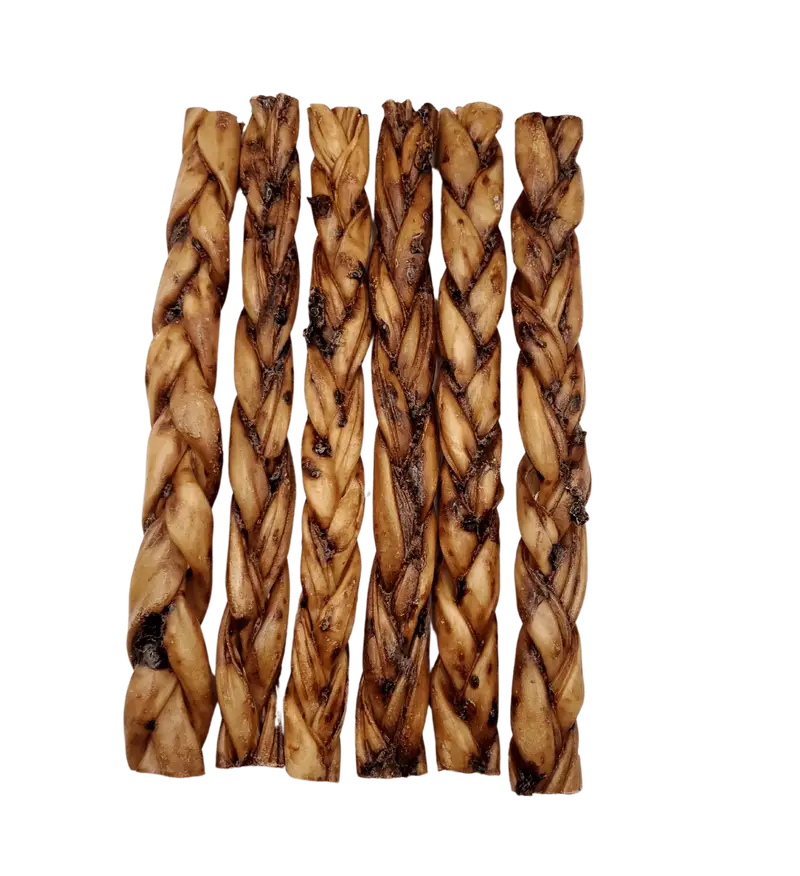 Bâton collagène tressé glacé au foie de boeuf 6 ou 12"