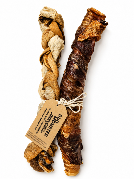 Duo trachée oesophage + tresse poilue boeuf géant