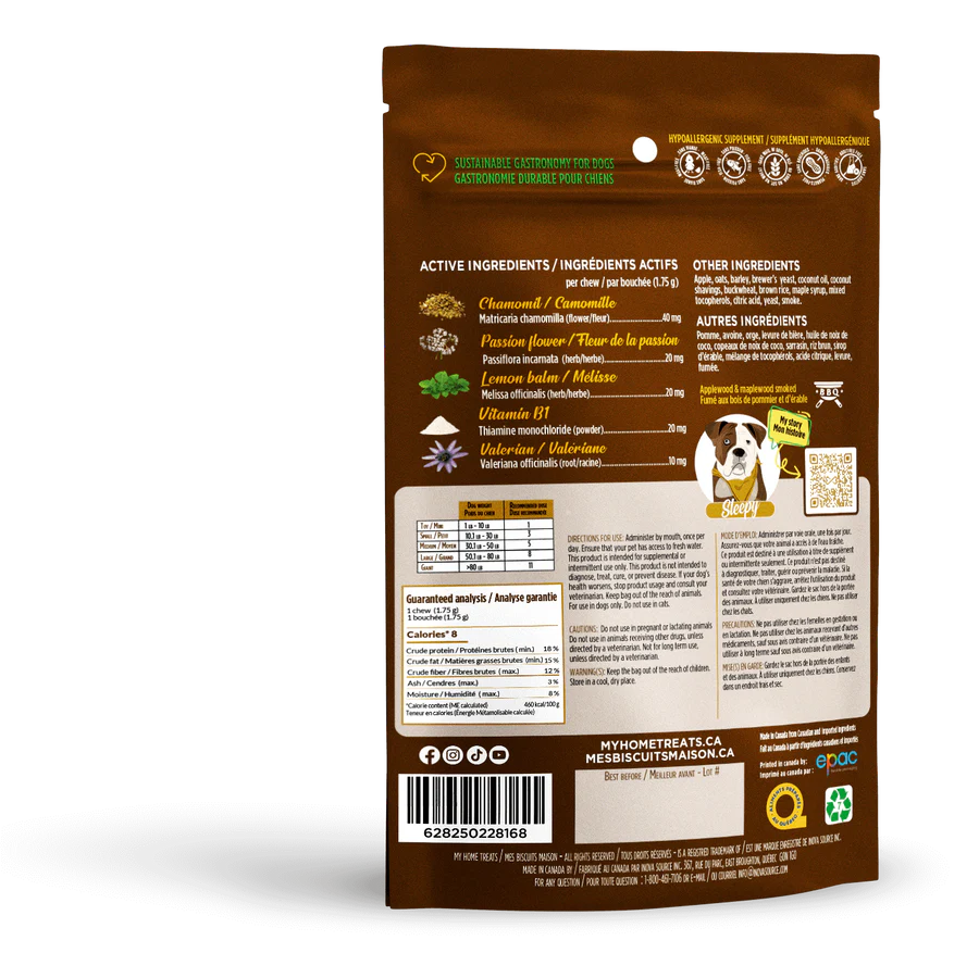 MBM Gâterie supplément hypoallergénique pour chien aux pommes - Calmant + Relaxation 170g